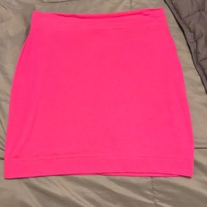 Pink mini skirt